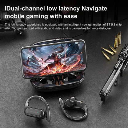 BOSECXT A520 Wireless Business Headphone Ear-Hook HIFI Bass Noise Cancelling Earphone With Mic Earbuds Sport Game Headset New