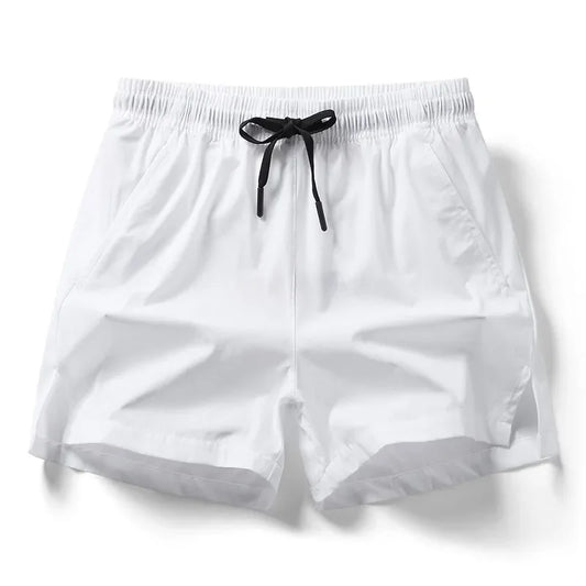 Men 2025 New  Summer Beach New Models Solid Color Fashion Leisure Comfortable Elastic Waist Double Pockets Cool Sports Shorts