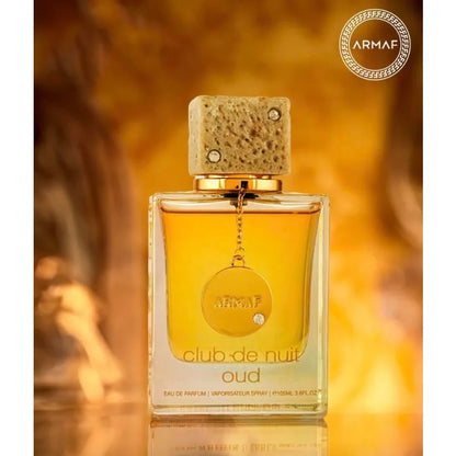 Armaf Club De Nuit Oud Eau de Parfum Spray for Unisex 3.6 Oz Original Arab Perfumes Lasting Wood Pheromones Perfume Makeup 105ML
