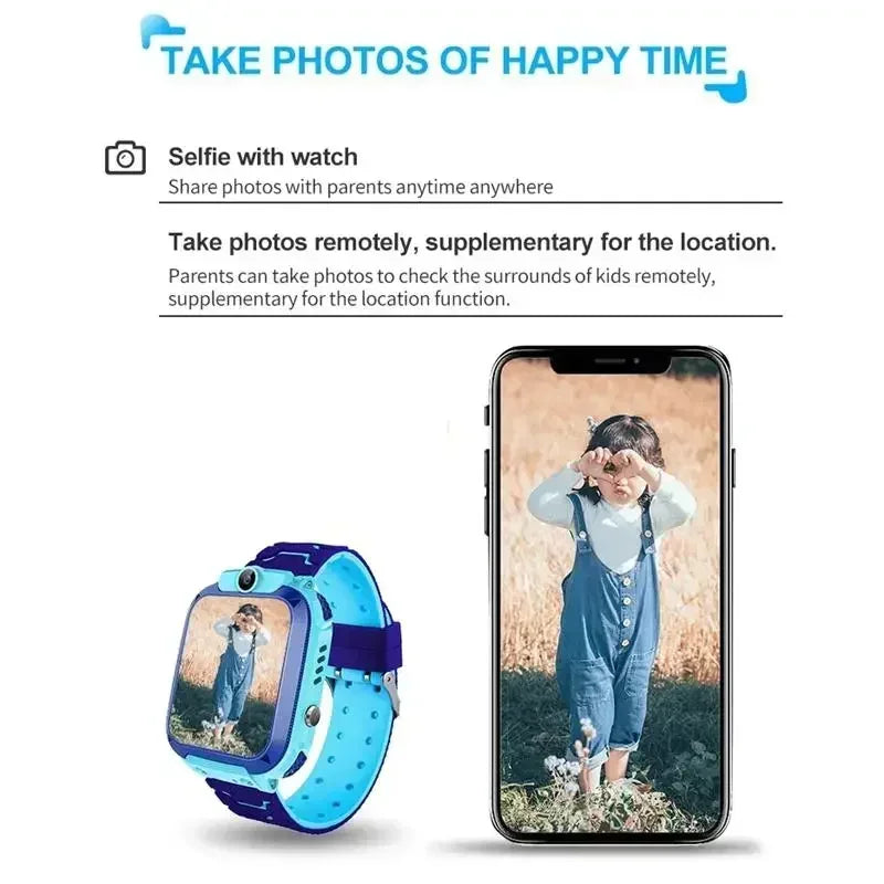 Lenovo GPS Tracking Waterproof Watch Mini Smart Children's Watch 4G Sim Card Call Camera Watch Birthday Gift Electronic Clock