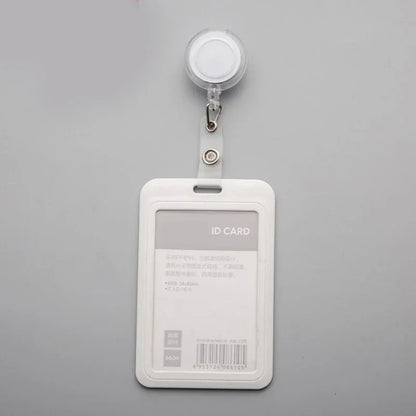 Women Student Credit Card Cover Case Pouch Creative Transparent Retractable Nurse Badge Doctor ID Card Holder Clip Badge