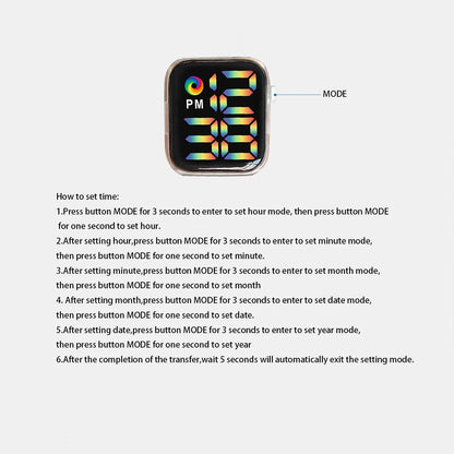 Children's Smart Electronic Watch LED Colorful Glowing Touch Screen Student Sports Watch Boys and Girls Festival Gift