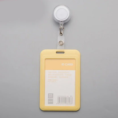 Women Student Credit Card Cover Case Pouch Creative Transparent Retractable Nurse Badge Doctor ID Card Holder Clip Badge