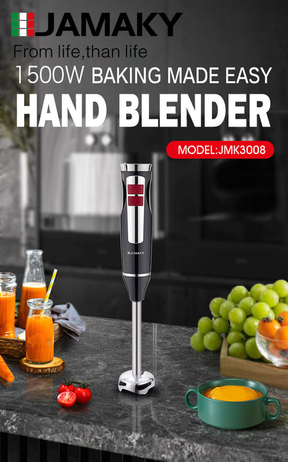 2025 New Household Blender 1500w Multi-functional Cooking Stick Small Baby Auxiliary Food Machine Meat Grinder Food Processor