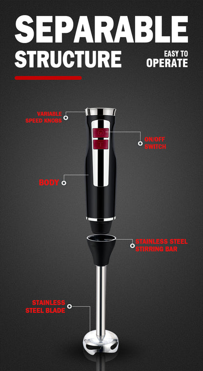 2025 New Household Blender 1500w Multi-functional Cooking Stick Small Baby Auxiliary Food Machine Meat Grinder Food Processor