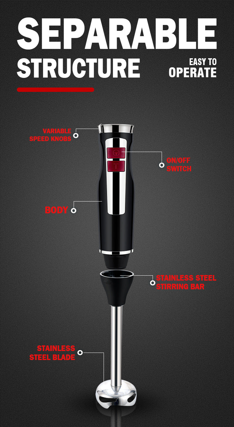 2025 New Household Blender 1500w Multi-functional Cooking Stick Small Baby Auxiliary Food Machine Meat Grinder Food Processor