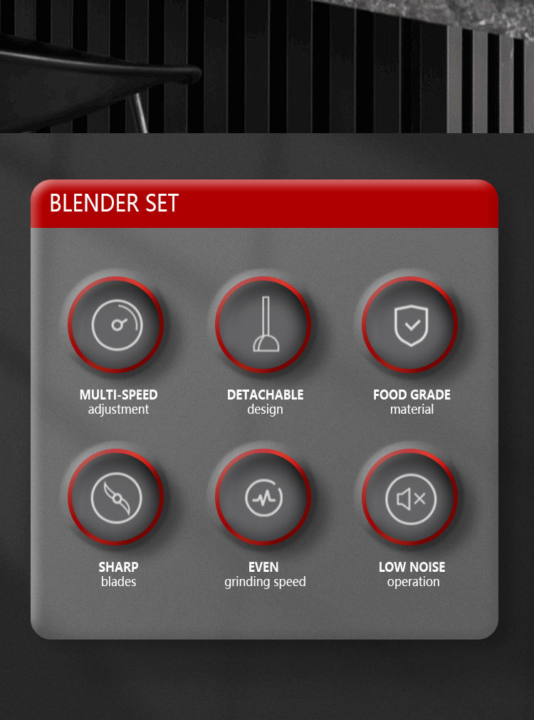 2025 New Household Blender 1500w Multi-functional Cooking Stick Small Baby Auxiliary Food Machine Meat Grinder Food Processor