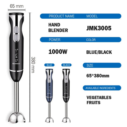2025 New Household Blender 1500w Multi-functional Cooking Stick Small Baby Auxiliary Food Machine Meat Grinder Food Processor