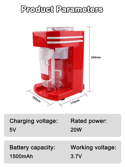 Electric Ice Crusher Planer Snow Cone Drink Blender Slushy Maker Mixer Automatic Smoothies Shaver Breaking Block Shaving Machine