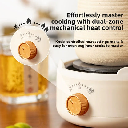 New mini two-stage adjustable electric stove,compatible with various containers,used for boiling water,milk,tea,soup,stir frying