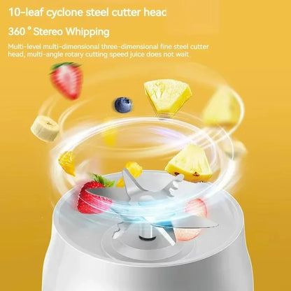 Portable Cordless Blender Juicer 450ml Electric Fruit Juicer USB Rechargeable Lemon Orange Juice Cup Smoothie Blendr