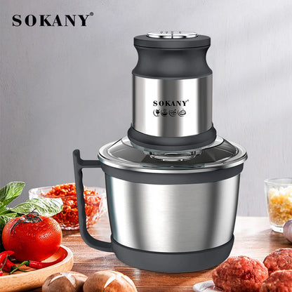 800W 3L Meat Grinder Electric Stainless Steel Blender Mixer Machine for Kitchen Food Processors Chopper Meat Mincer 220V 다지기