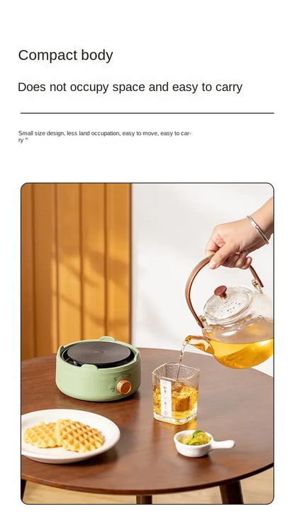 New mini two-stage adjustable electric stove,compatible with various containers,used for boiling water,milk,tea,soup,stir frying