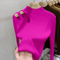 Hollow-out Turtleneck Knitted Women Sweater Ribbed Pullovers Autumn Winter Basic Women Sweaters Fit Soft Warm Tops