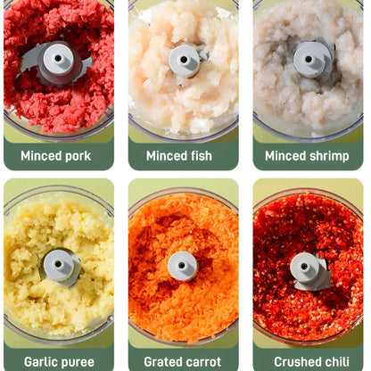 350ml Mini Kitchen Food Processor Multifunctional Cordless Electric Meat/Garlic Grinder Household Baby Food Processor