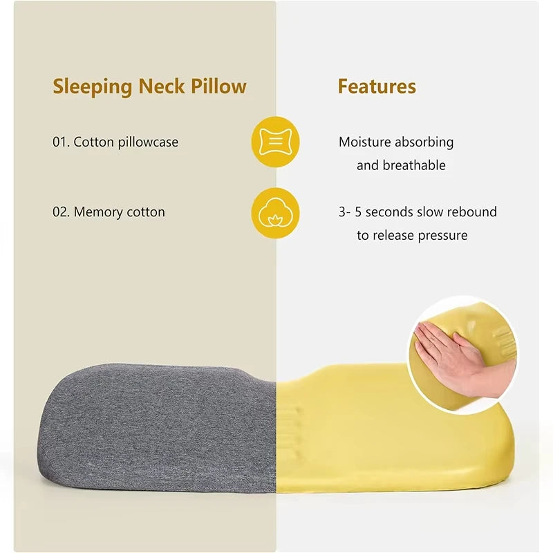 Cervical Pillow Memory Foam Slow Rebound Neck Protection Pillow Spine Neck Correction Aid Sleep Back Sleeping