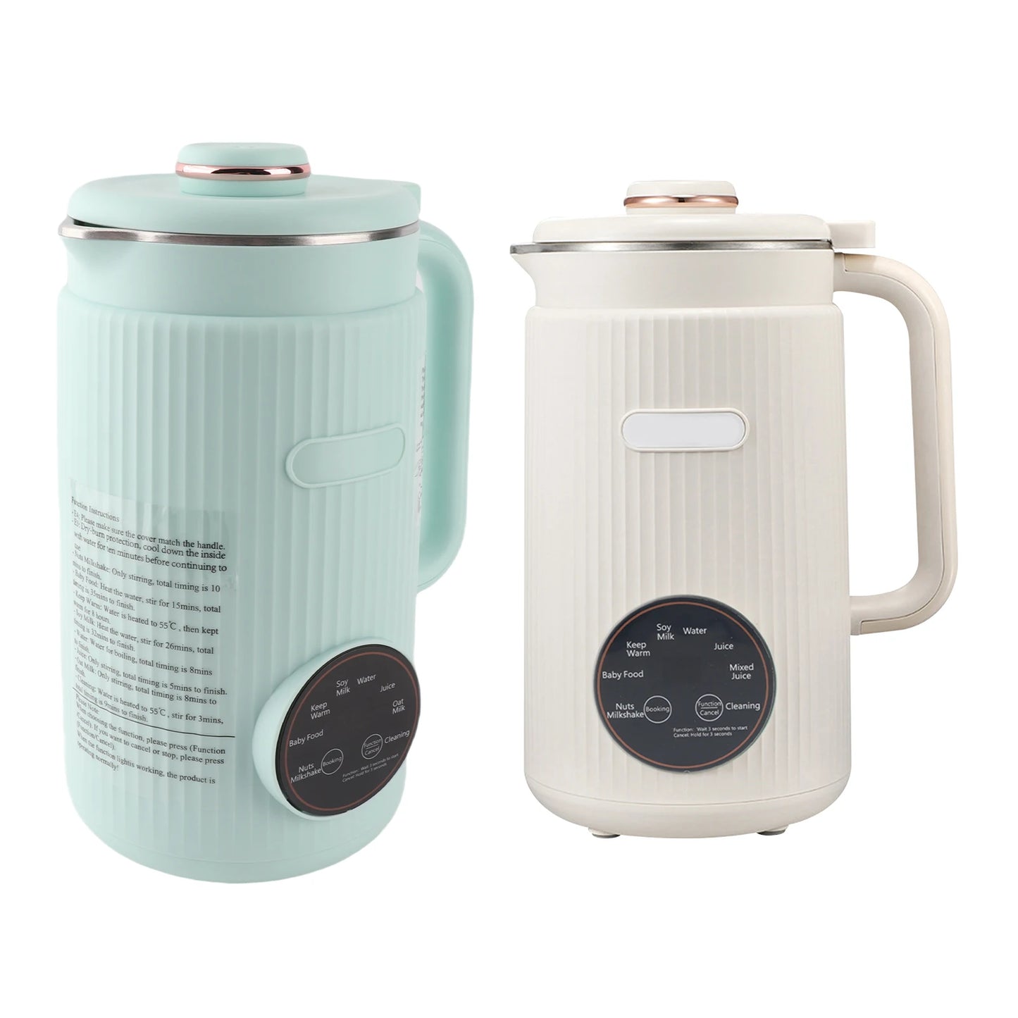 【New】Programmable Blender with Digital Display 12 Stainless Steel Blades Auto Cleaning 8H Keep Warm Function for Almond Milk
