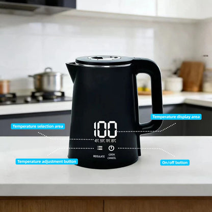 2.2L Stainless Steel Electric Kettle with Touch Control & Digital Temperature DisplayAnti-scald Electric Kettle