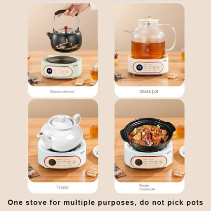 New mini two-stage adjustable electric stove,compatible with various containers,used for boiling water,milk,tea,soup,stir frying