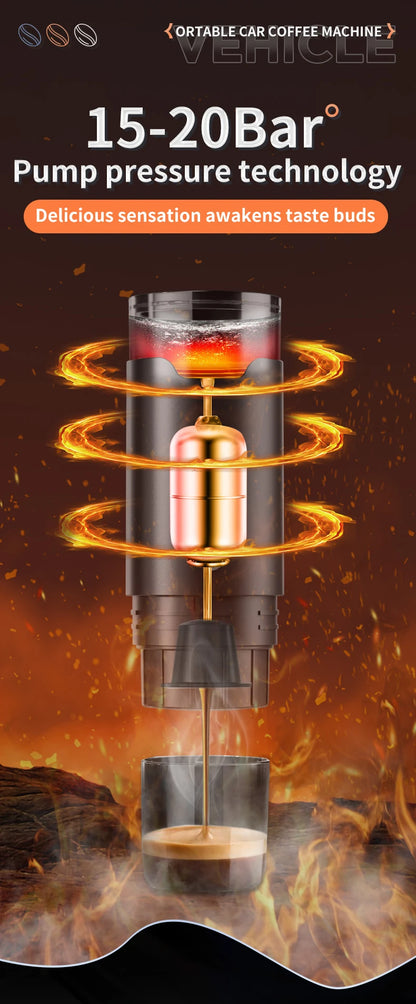New Small Portable Coffee Maker Electric Capsule Coffee Brewer Portable Coffee Machine Fit Coffee Powder and Coffee Capsule