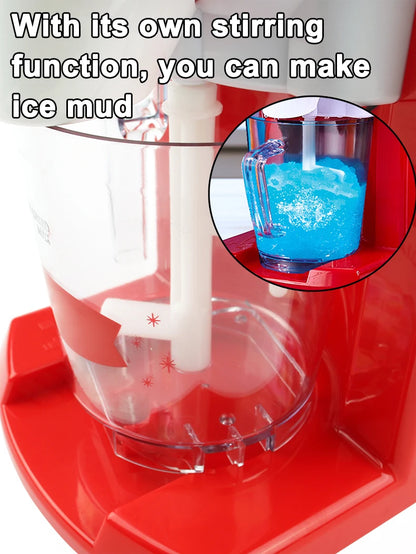 Electric Ice Crusher Planer Snow Cone Drink Blender Slushy Maker Mixer Automatic Smoothies Shaver Breaking Block Shaving Machine