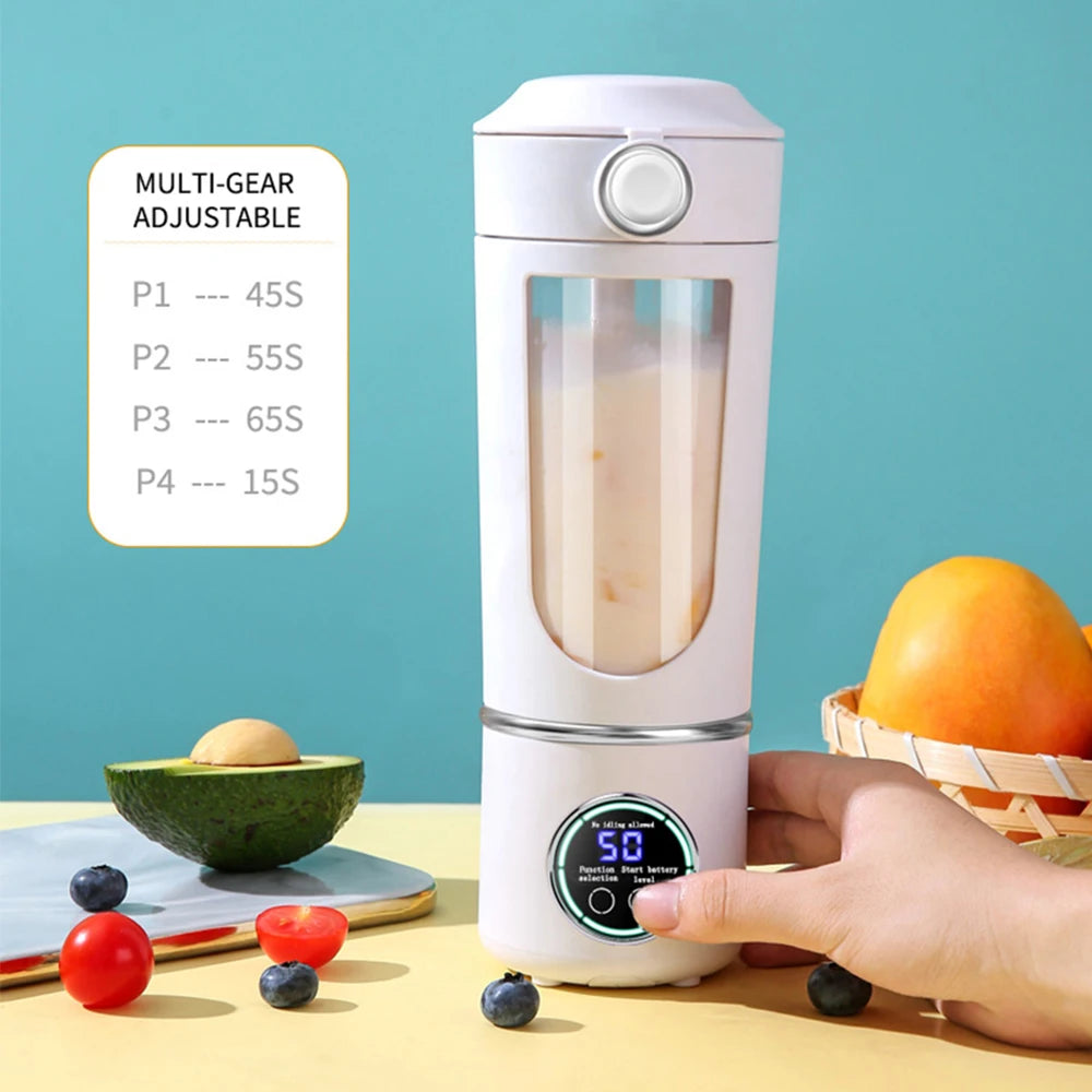 Portable blender, personal blender for milkshakes and smoothies, rechargeable and self-cleaning