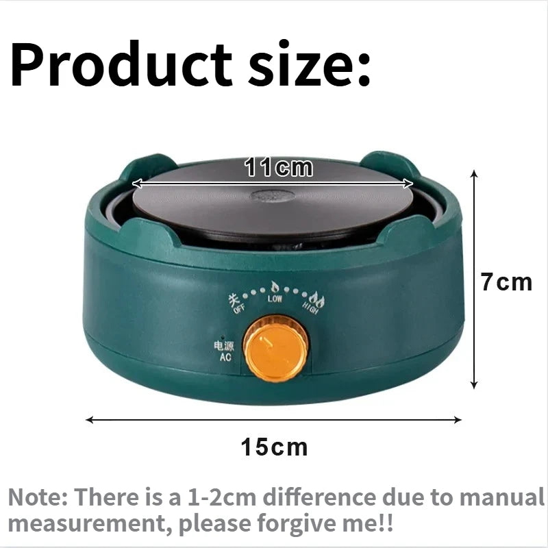 New mini two-stage adjustable electric stove,compatible with various containers,used for boiling water,milk,tea,soup,stir frying