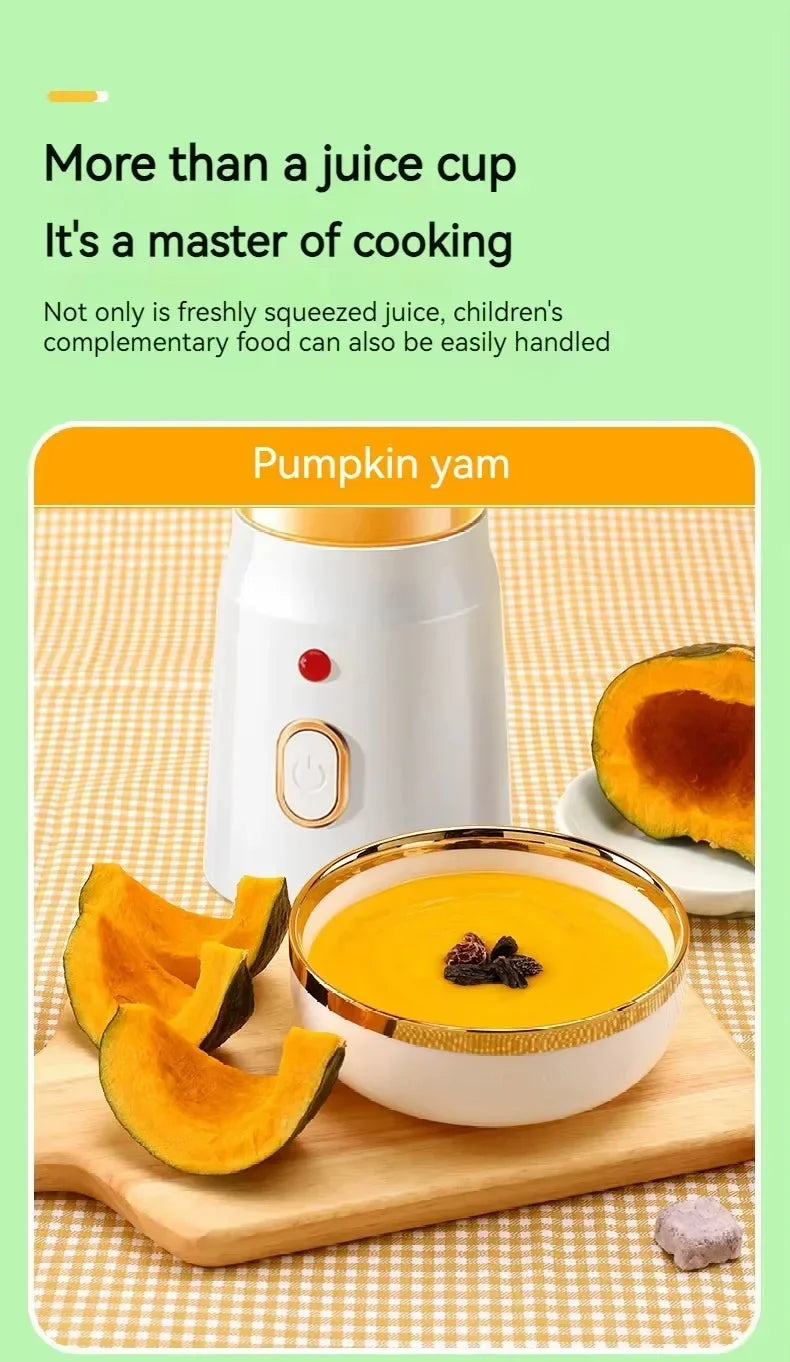 Portable Cordless Blender Juicer 450ml Electric Fruit Juicer USB Rechargeable Lemon Orange Juice Cup Smoothie Blendr