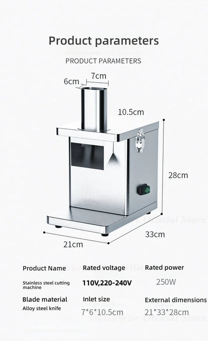 LX EVEC Commercial Electric Vegetable Cube Cutting Machine Fruit Slicer Cutting Strip Dice Food Processor With 5 Blades