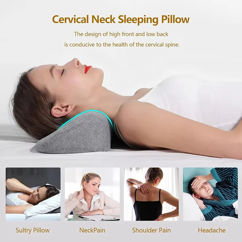 Cervical Pillow Memory Foam Slow Rebound Neck Protection Pillow Spine Neck Correction Aid Sleep Back Sleeping