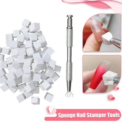 50Pcs/200Pcs Nail Art Sponge Set Manicure DIY Creative Nail Sponge Gripper Tool  Sponge Gradient Nail Art Tools Accessories