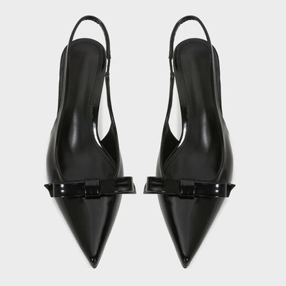 Summer High Heeled Sandals for Women Elegant Bow Decoration Fashion Party Wedding Slingback Sexy Stiletto Ladies Dress Shoes