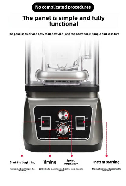 2L Blender Smoothie Maker Ice Crushing Machine,Household Ice Shaver Small Commercial Blender for Smoothies Protein Shakes Drinks