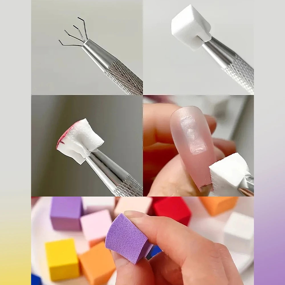 50Pcs/200Pcs Nail Art Sponge Set Manicure DIY Creative Nail Sponge Gripper Tool  Sponge Gradient Nail Art Tools Accessories