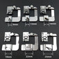 Snap-On Presser Feet for 6290 Sewing Machine - Adjustable Width Foot Kit 2345678, Universal Home Use