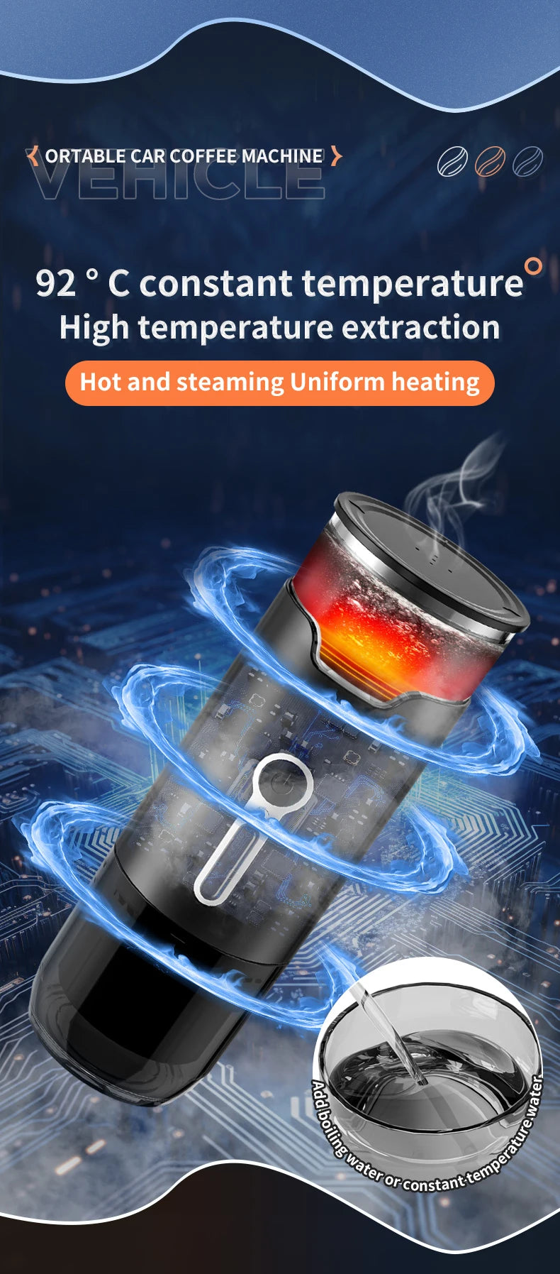 New Small Portable Coffee Maker Electric Capsule Coffee Brewer Portable Coffee Machine Fit Coffee Powder and Coffee Capsule