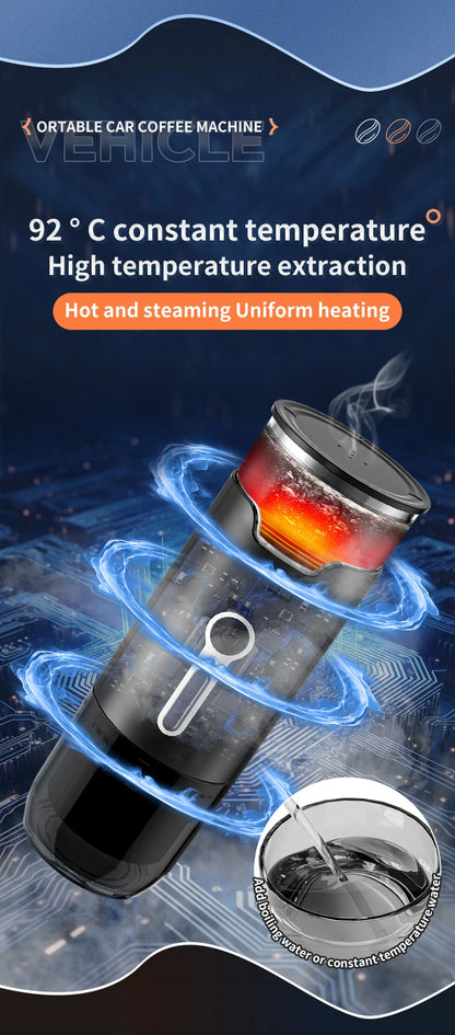 New Small Portable Coffee Maker Electric Capsule Coffee Brewer Portable Coffee Machine Fit Coffee Powder and Coffee Capsule