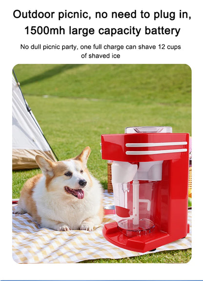 Electric Ice Crusher Planer Snow Cone Drink Blender Slushy Maker Mixer Automatic Smoothies Shaver Breaking Block Shaving Machine