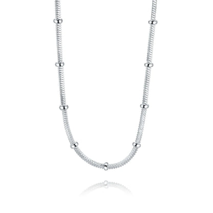 45-60cm 925 Sterling Silver Snake Chain Necklace Jewelry European Style Popular Women Mens Cute Charms Fashion Christmas Gift