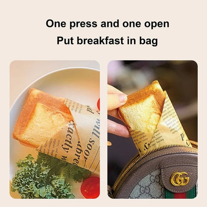 500W Sandwich Machine Fast Breakfast Machine Home Hot-pressed Toasted Non-stick Bread Mini Panini Machine Multi-function Toaster