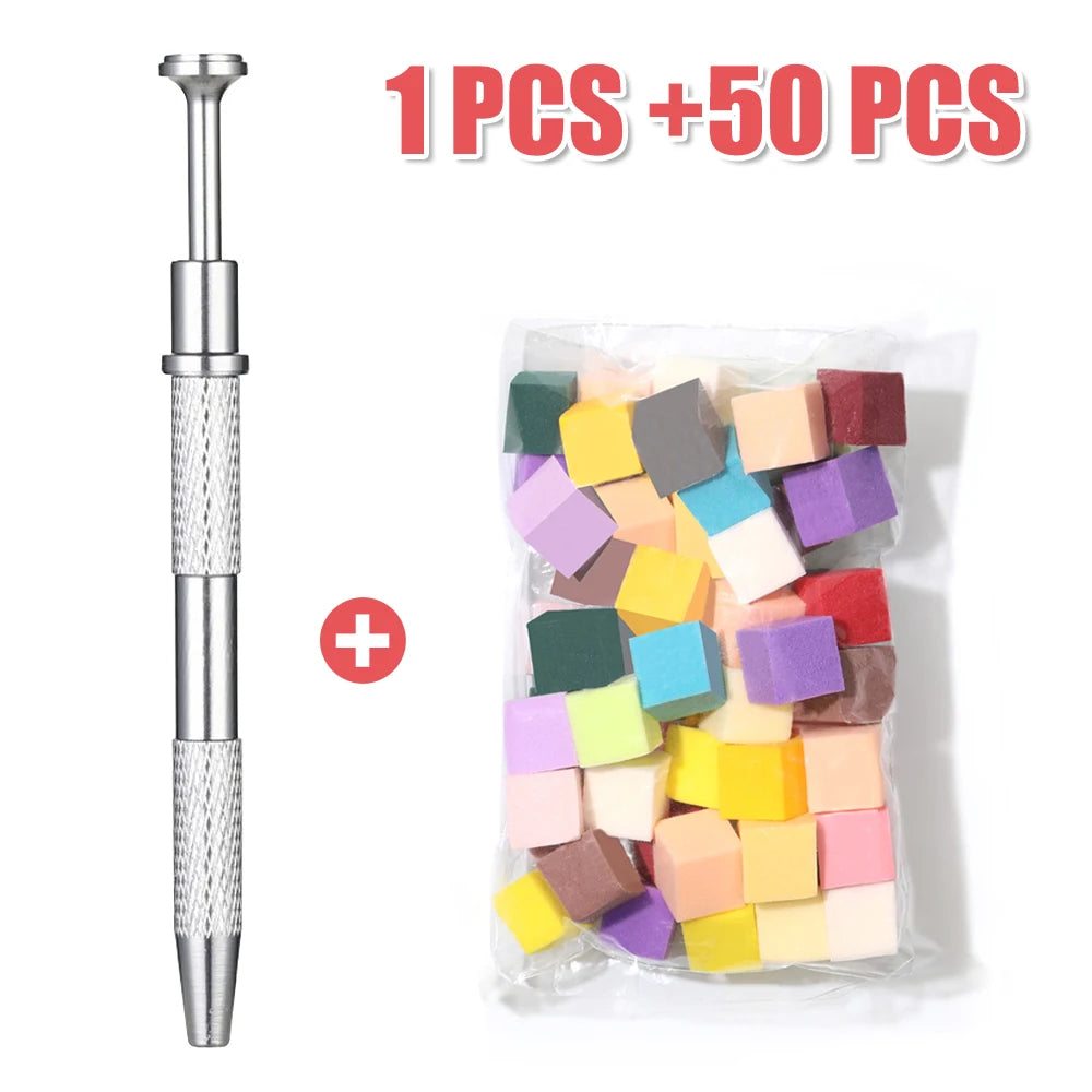 50Pcs/200Pcs Nail Art Sponge Set Manicure DIY Creative Nail Sponge Gripper Tool  Sponge Gradient Nail Art Tools Accessories
