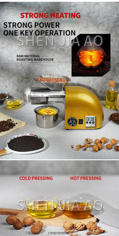 Oil Press Machine Oil Extractor Machine Manual Oil Press Hydraulic Press Oil Press Cold Press Oil Machine Oil Making Machine