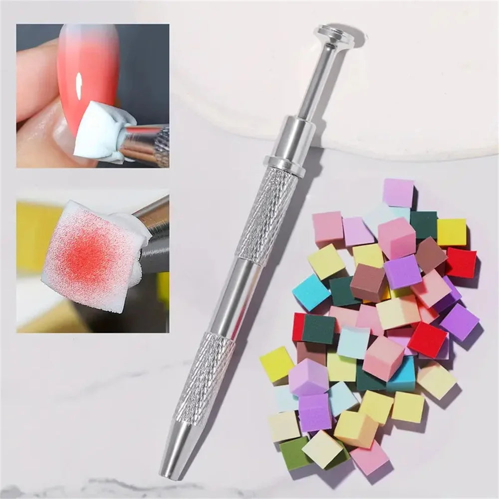 50Pcs/200Pcs Nail Art Sponge Set Manicure DIY Creative Nail Sponge Gripper Tool  Sponge Gradient Nail Art Tools Accessories