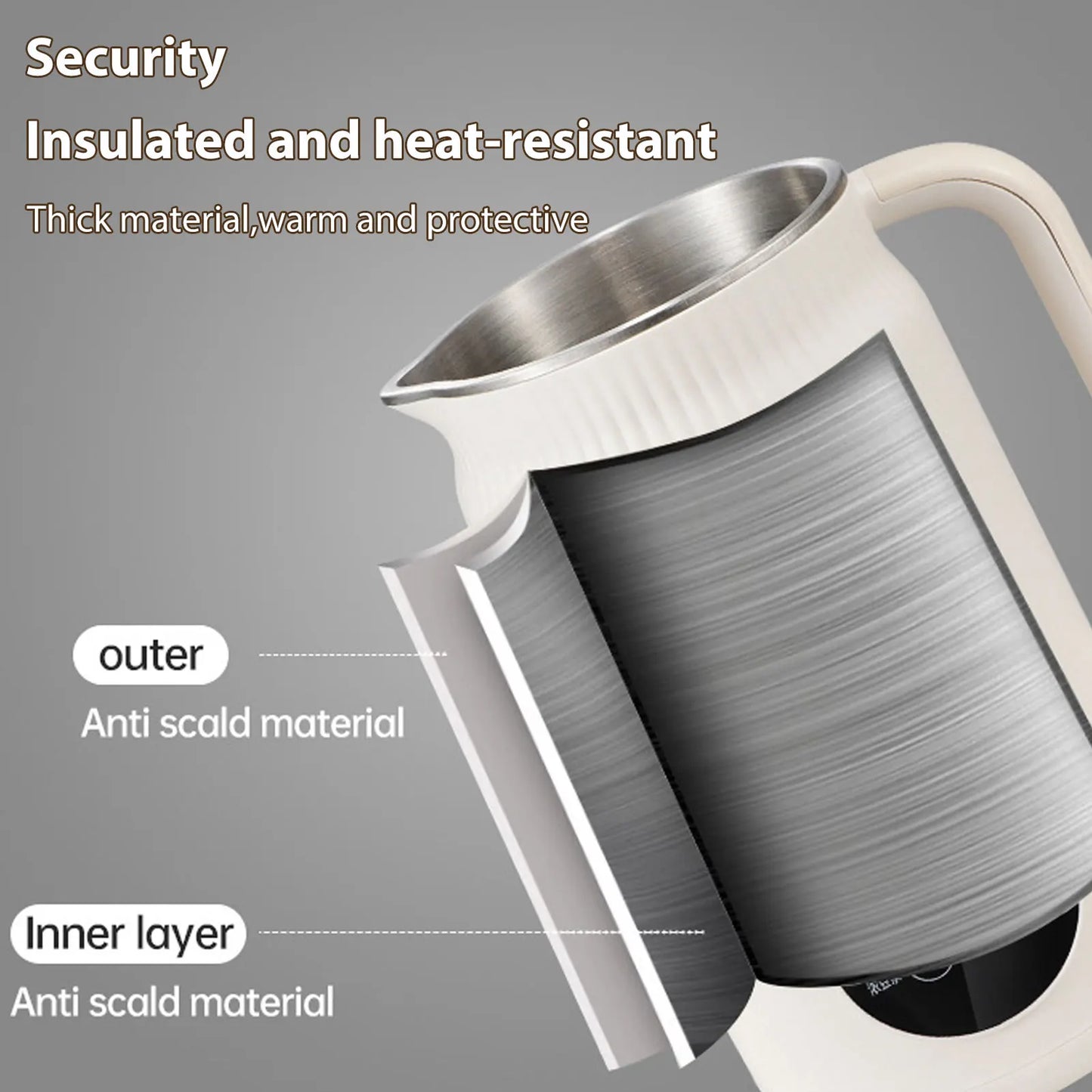 【New】Programmable Blender with Digital Display 12 Stainless Steel Blades Auto Cleaning 8H Keep Warm Function for Almond Milk