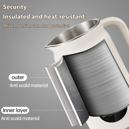 【New】Programmable Blender with Digital Display 12 Stainless Steel Blades Auto Cleaning 8H Keep Warm Function for Almond Milk