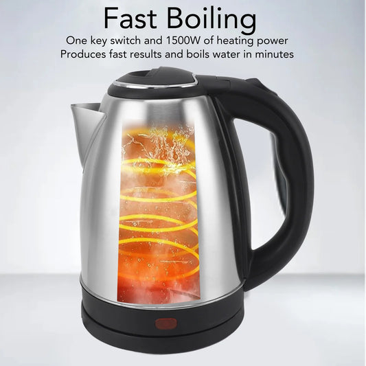 Electric Kettle 2L 1500W Auto Shut Off Electric Water Pot Stainless Steel Liner Fast Water Boiler for Tea Coffee
