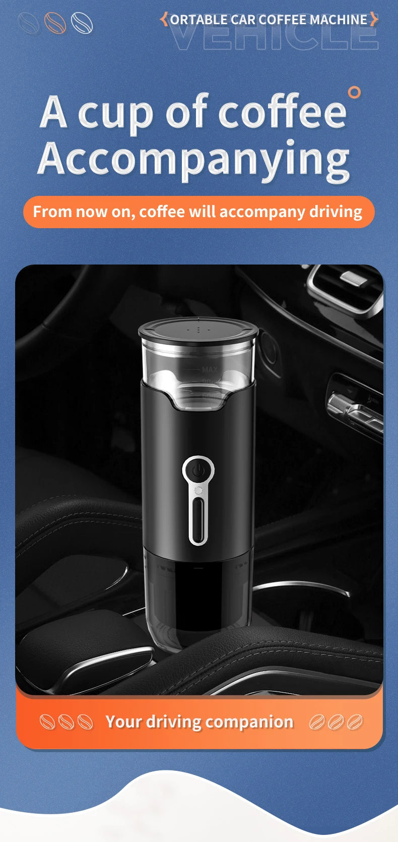New Small Portable Coffee Maker Electric Capsule Coffee Brewer Portable Coffee Machine Fit Coffee Powder and Coffee Capsule