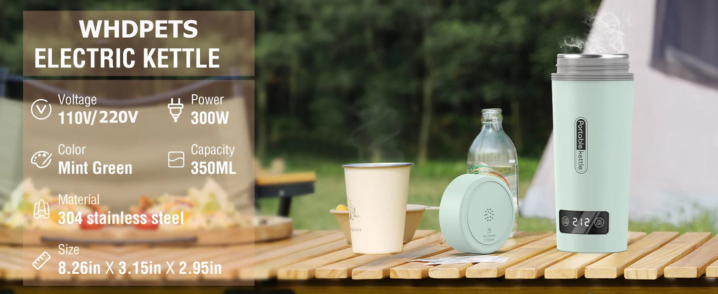 350ML Electric Heating Water Cup Portable Electric Kettle For Travel 110V/220V Tea Coffee Boil Water Keep Warm Kitchen Appliance