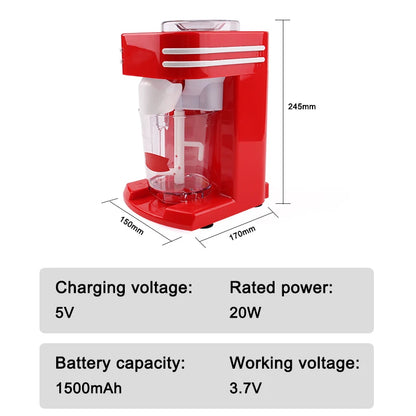 Electric Ice Crusher Planer Snow Cone Drink Blender Slushy Maker Mixer Automatic Smoothies Shaver Breaking Block Shaving Machine