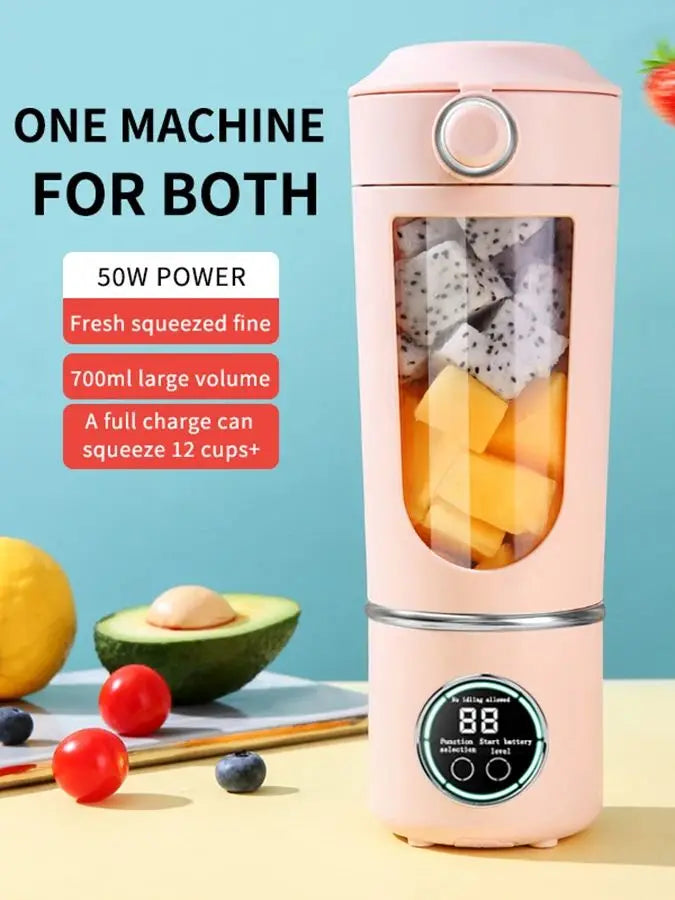 Portable blender, personal blender for milkshakes and smoothies, rechargeable and self-cleaning